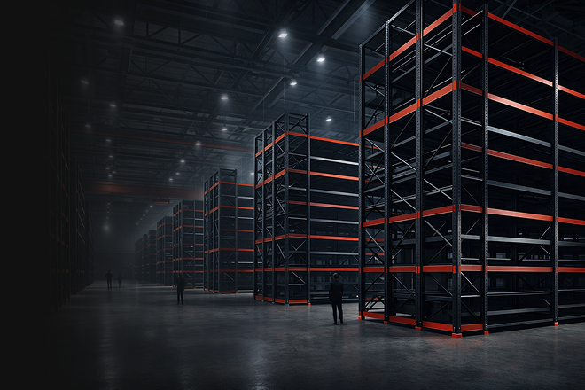 Металлические стеллажи IronMebel на складе